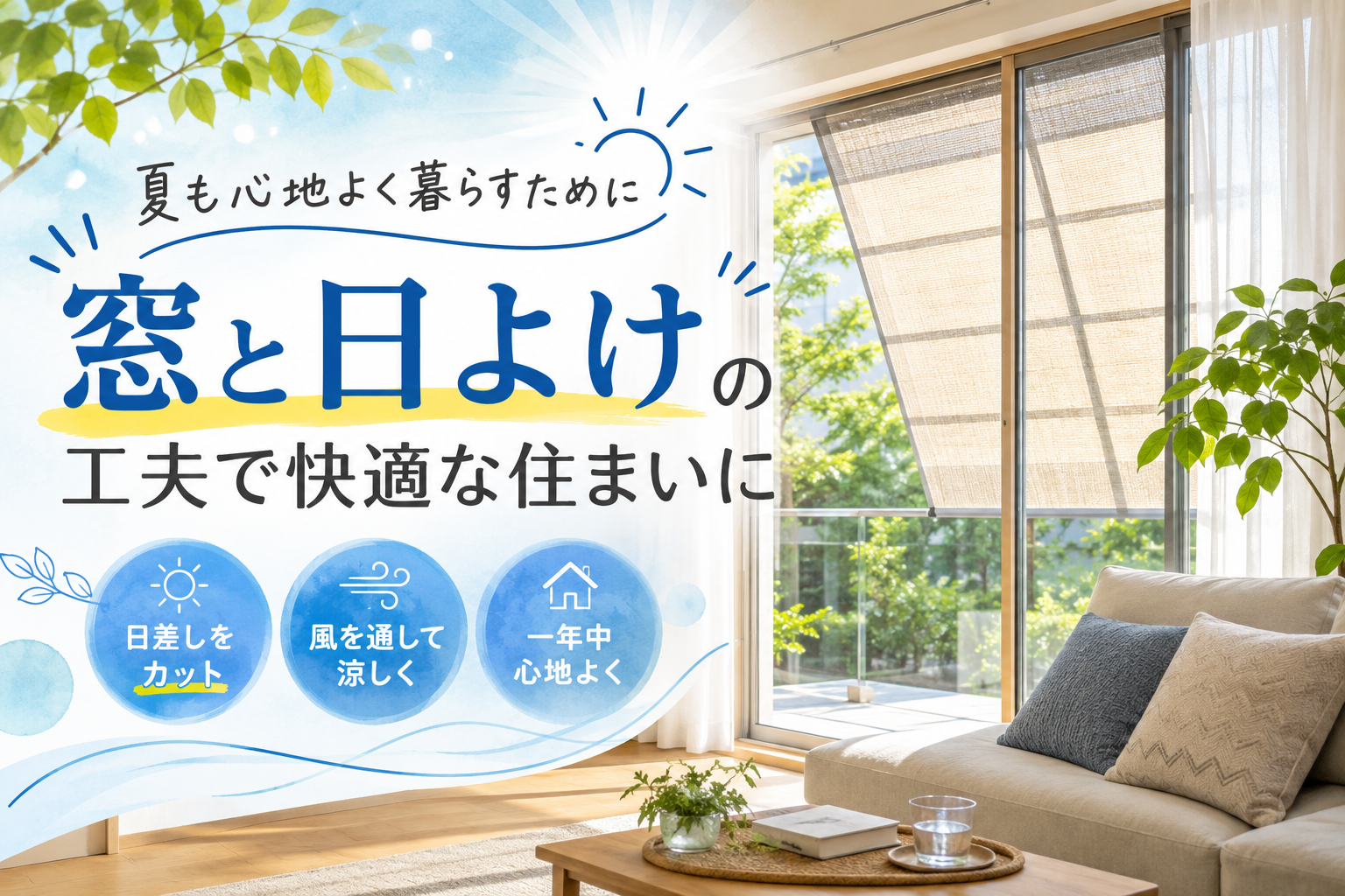 夏も心地よく暮らせる家へ｜窓と日差し対策の工夫